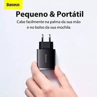 Carregador Baseus Compact Quick Charger 30W 2U+C: Potência e Portabilidade para Seus Dispositivos - imagem 5