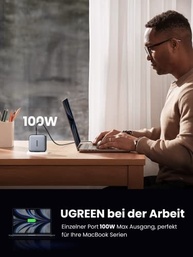 Carregador Rápido Ugreen GaN 100W USB-A + 3x USB-C - Potência e Versatilidade para Seus Dispositivos - imagem 3