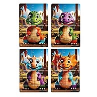 Quebra-Cabeça Dino Mix: 96 Peças de Diversão! - imagem 2