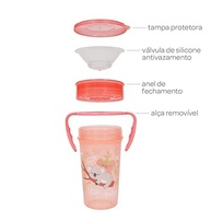 Copo de Treinamento 360º Buba Coala Salmão com Alça - Aprenda a Beber com Diversão - imagem 5