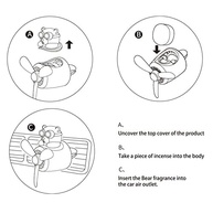 Difusor de Ar para Carro Urso Piloto Giratório - Aromaterapia e Decoração Divertida - imagem 5