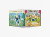 divertida-azul-em-adesivos-a-chapeuzinho-galactico-gato-audiobook-aventura-com-a