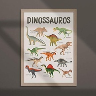 Quadro Infantil Dinossauros 30x40cm - Decoração Educativa e Divertida para Quartos de Criança - imagem 3