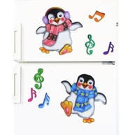 Adesivo 3D Pinguim Musical para Geladeira - Decoração Criativa e Divertida - imagem 2