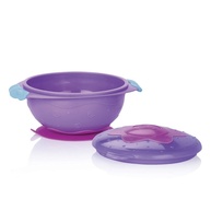 Nuby Tigela Divertida com Tampa e Ventosa Rosa - 300ml para Refeições Práticas do Bebê - imagem 1