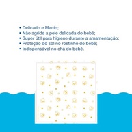 Pano de Boca Baby Shark - Flanela 100% Algodão com Estampas Divertidas - imagem 4