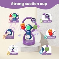 Brinquedo Cadeirinha de Sucção Macaco Roxo M16 - Estimula Refeições Divertidas e Desenvolvimento Sensorial - imagem 4