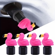 Tampas de Válvula Flamingo Feitas à Mão - Toque Tropical e Divertido para Seu Carro/Bicicleta - imagem 1