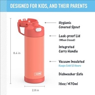 Garrafa Térmica Thermos FUNtainer 470ml - Apricot | Ideal para Crianças com Design Divertido - imagem 3