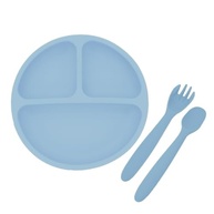 Mimo Style Jogo para Refeição Infantil em Silicone - Azul Encantador | Seguro, Divertido e Ergonômico - imagem 2