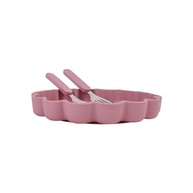 DRYZ Kit Prato de Silicone com Ventosa e Talheres Cute Rosa - Seguro, Divertido e Ideal para Crianças - imagem 4