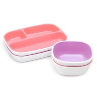 Conjunto de Jantar Munchkin Splash Rosa/Púrpura - 4 Peças com Prato Dividido e Tigela - imagem 5