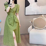 Vestido Lovito Verde: Casual e Dividido - imagem 2