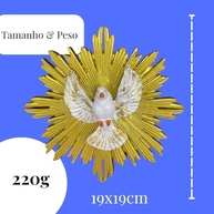 Divino Espírito Santo 19x19cm em Borracha Inquebrável – Símbolo de Fé, Luz e Proteção para Decoração Religiosa - imagem 4
