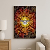 Quadro Canvas Religioso Divino Espírito Santo - Arte Sacra Iluminada 90x60cm - imagem 3