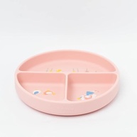 Prato de Silicone com Ventosa e Divisórias Fadinha Rosa - Seguro, Divertido e Prático para Refeições Infantil - imagem 2