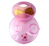 Porta Leite em Pó com 3 Divisórias - Urso Rosa | Prático, Seguro e Ideal para Viagens - imagem 5