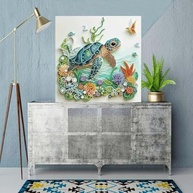 Kits de Arte de Diamante 5D Tartaruga Marinha - Pintura DIY com Cristais para Adultos - imagem 4