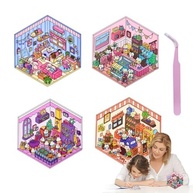 4 Conjuntos de Adesivos 3D DIY Casa - Decore Mini Cômodos com Cenas Divertidas - imagem 2