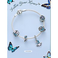 Pingente Borboleta Prata 925 Bamoer: Elegância DIY - imagem 2