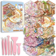 Conjunto de Adesivos 3D DIY Kawaii - 20 Cenas Fofas para Decoração e Alívio de Estresse - imagem 2