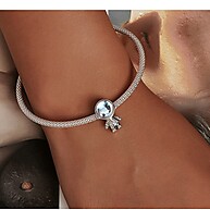 Bamoer 925 Prata Beads Astronauta – Charme Espacial para Pulseiras DIY - imagem 2