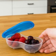 Prato com Divisória e Colher Clingo Azul - Estimule a Alimentação Independente do seu Bebê - imagem 3