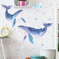 Adesivos de Parede Oceano Aquarela - Estrela do Mar Colorida para Quarto Infantil - imagem 2