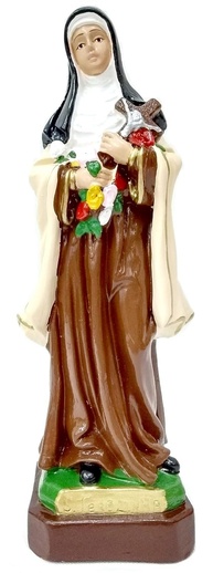 Imagem de Santa Terezinha do Menino Jesus em Gesso - 20cm | Decoração Religiosa com Detalhes Artesanais - imagem 1