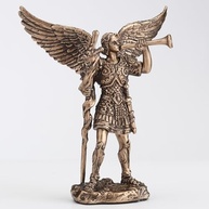 Estatueta Miniatura do Arcanjo Gabriel em Resina - 9,5 cm | Decoração e Presente Especial - imagem 3