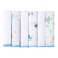 Kit 6 Paninhos de Boca Papi 30x30cm - Estampados Sortidos Azul | Maciez e Estilo para o Cuidado do Bebê - imagem 3