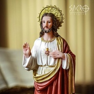 Imagem do Sagrado Coração de Jesus em Resina 30cm - Peça Importada para Decoração e Fé - imagem 4