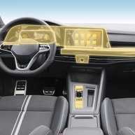 Película PPF TPU Transparente/Fosco para Interior do Volkswagen Golf MK8 GTI 20-22 - Proteção Total Contra Arranhões - imagem 1