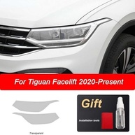 Película Protetora para Farol do VW Tiguan Facelift 2020-2021 - TPU Transparente Fumê Preto - imagem 3