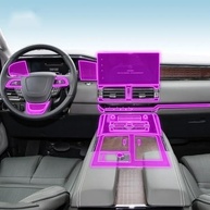 Película Protetora TPU Transparente para Console Central do Lincoln Navigator 2018-2024 - imagem 2
