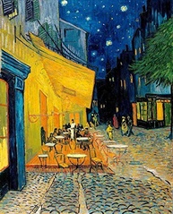 Tela Canvas Terraço do Café à Noite - Van Gogh 60x74cm | Arte de Qualidade Giclée para Decoração - imagem 1