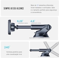 KingShield Suporte Magnético Universal 360º para Celular - Segurança e Estilo no Painel do Carro - imagem 3