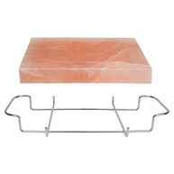 DOBADN Placa De Cozimento De Bloco De Sal Do Himalaia Com Suporte De Metal, Pedra De Laje De Sal De Rocha De Qualidade Alimentar 12" X 8" X 1,5" Para Grelhar, Cozinhar, Cortar E Servir, Presentes Para - imagem 2