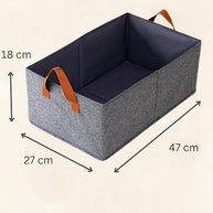 Kit 6 Caixas Organizadoras Dobráveis 26L Malha de Nylon Preta - Armazenamento Inteligente e Compacto - imagem 4