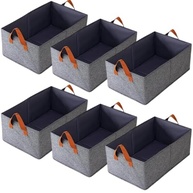Kit 6 Caixas Organizadoras Dobráveis 26L Malha de Nylon Preta - Armazenamento Inteligente e Compacto - imagem 5