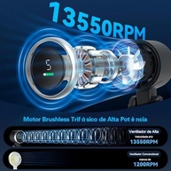 Ventilador Portátil Recarregável AQWS - Mini Fan Dobrável com Display Digital, 5 Velocidades - imagem 2