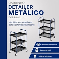 Carrinho Detalher Metálico Dobrável Vonixx: Mobilidade e Organização para Estética Automotiva - imagem 5