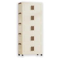 Armário Organizador Dobrável com Rodinhas 5 Camadas - Espaçoso e Prático para Casa (Branco 40cm) - imagem 1