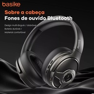 Fone Bluetooth Basike: Som Imersivo e Dobrável - imagem 2