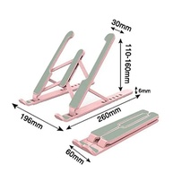 Base Suporte Portátil Dobrável para Notebook Regulável Rosa - Design Ergonômico e Prático - imagem 4