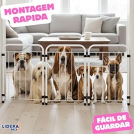 Cercado Grade Dobrável para Pets - Modular 3/5/7 Módulos, 50cm, Ideal para Cães, Gatos e Coelhos - imagem 4