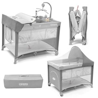 Berço Portátil SleepGuard Dobrável para Bebês - Estrutura Segura e Confortável Ragaluma (Cinza) - imagem 2