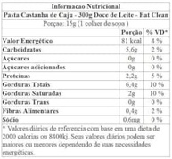 Eat Clean Pasta Castanha De Caju Doce De Leite 300G - imagem 1