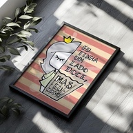 Quadro Decorativo Lado Doce com Moldura - Frases Engraçadas e Criativas para Cozinha, Sala e Quarto - imagem 5