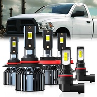 Kit Faróis LED Dodge Ram 1500/2500/3500 (2013-2018) - 6x Lâmpadas Potentes - imagem 1